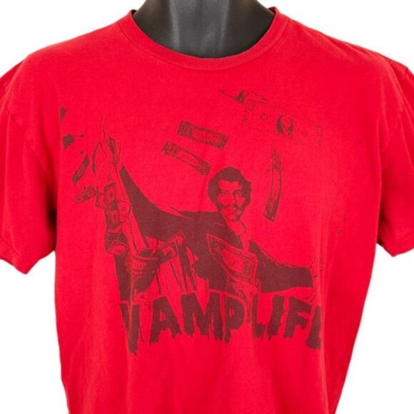 Vamp Life Crop Top T Shirt Mens Size Medium Red Blacula Vampire Horror Tee - Picture 1 of 7